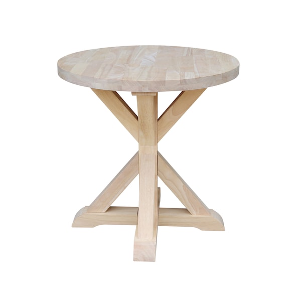 International Concepts Round Sierra End Table, 26 W, 26 L, 26 in H, Wood, Unfinished OT-3ER - main